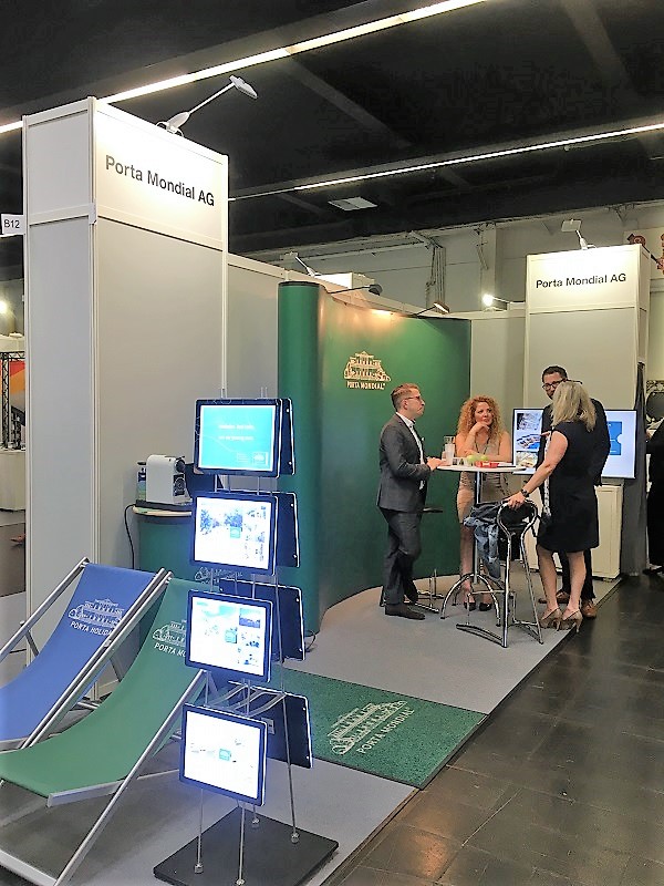 Der Porta Mondial Messestand auf der DIM 2018