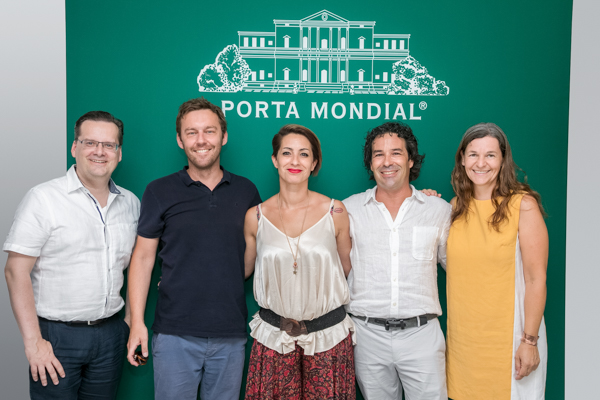 Porta Mondial sales manager Spain, Thorsten Kaiser (left) and Porta Mallorquina managing director Ralf Spielvogel (2nd from left) congratulated office manager Ramon Fritz Navarro and his team on the successful opening of the first real estate shop in Menorca.