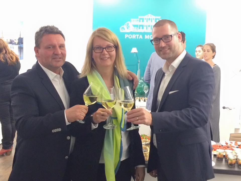 Joachim y Martina Hintze, Porta Mondial Hamburgo con Stephan Bruns, Porta Mondial AG.